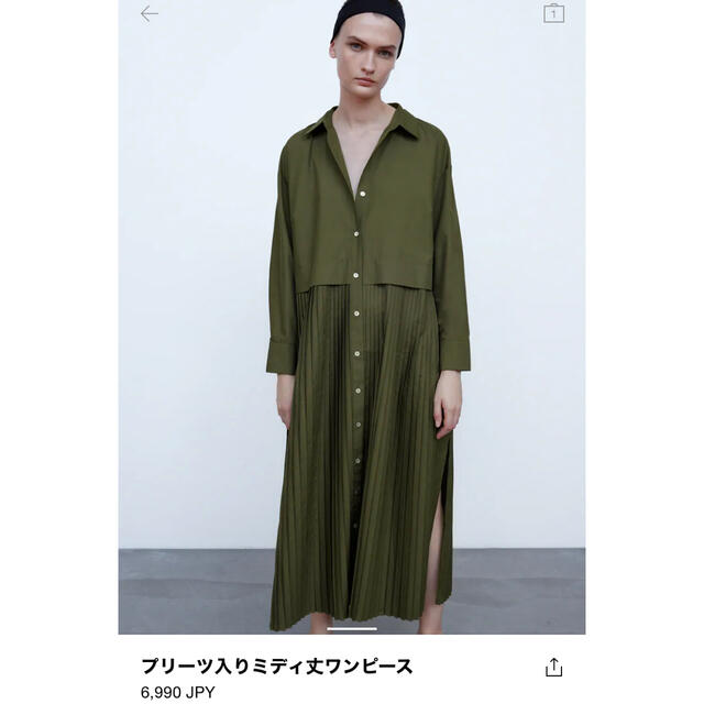 タグ付き新品ZARA プリーツワンピース 3