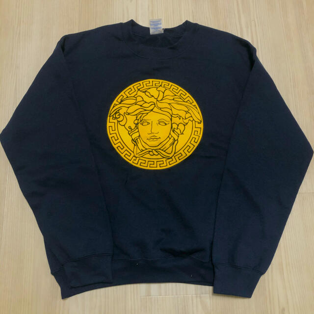 メンズKohh着用！ Versace Logo Crewneck Navy - スウェット