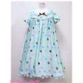 アンジェリックプリティー(Angelic Pretty)のポルカドット ミント OPシュシュセット(ひざ丈ワンピース)