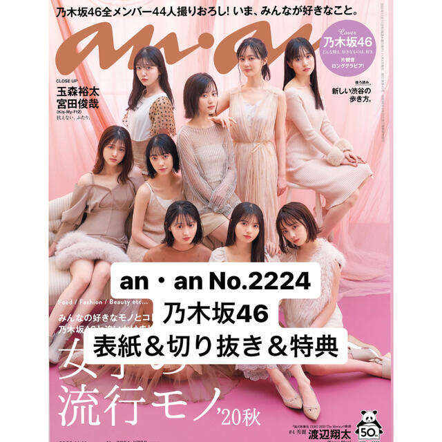 乃木坂46(ノギザカフォーティーシックス)のanan (アンアン) 2020年 11/11号 乃木坂46切り抜き＆特典 エンタメ/ホビーの雑誌(その他)の商品写真