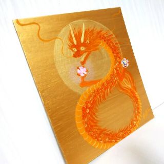 開運龍画色紙*七色玉持笑龍 橙龍陽月 出会い 金運財運 健康縁結び 仕事運 守護 開運龍画色紙*七色玉持笑龍 橙龍陽月 出会い 金運財運 健康縁結び 仕事運 守護