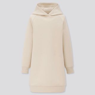 ユニクロ(UNIQLO)のユニクロ　ウルトラストレッチドライスウェットワンピース　160cm  ナチュラル(ワンピース)