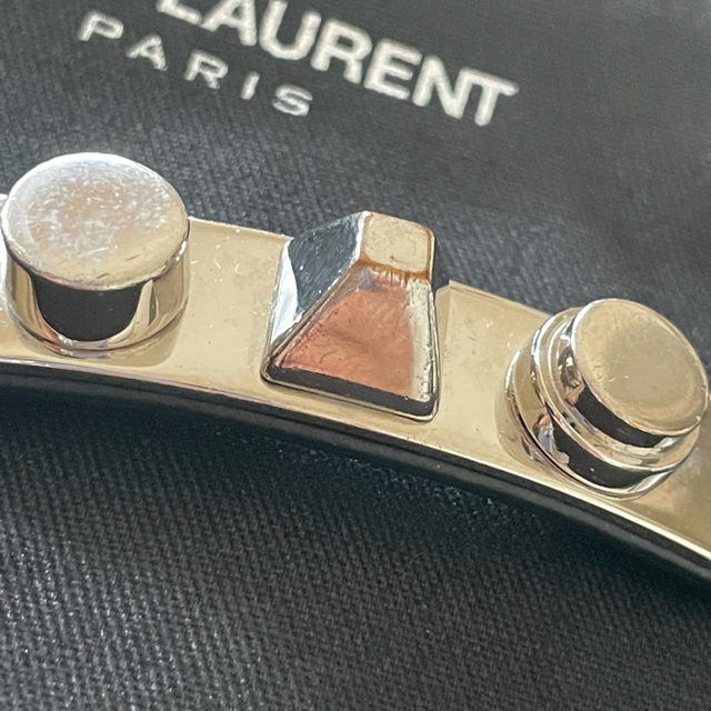 Saint Laurent(サンローラン)のSAINT LAURENT Studded leather bracelet メンズのアクセサリー(ブレスレット)の商品写真