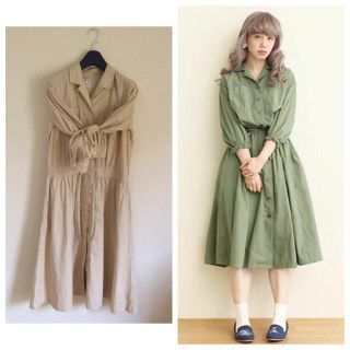 ドットアンドストライプスチャイルドウーマン(Dot&Stripes CHILDWOMAN)のシャツワンピ(ロングワンピース/マキシワンピース)