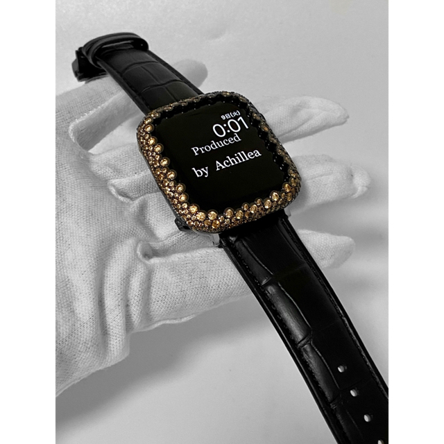 上品なスタイル Apple Watchキラキラバブルゴールドアップルウォッチ