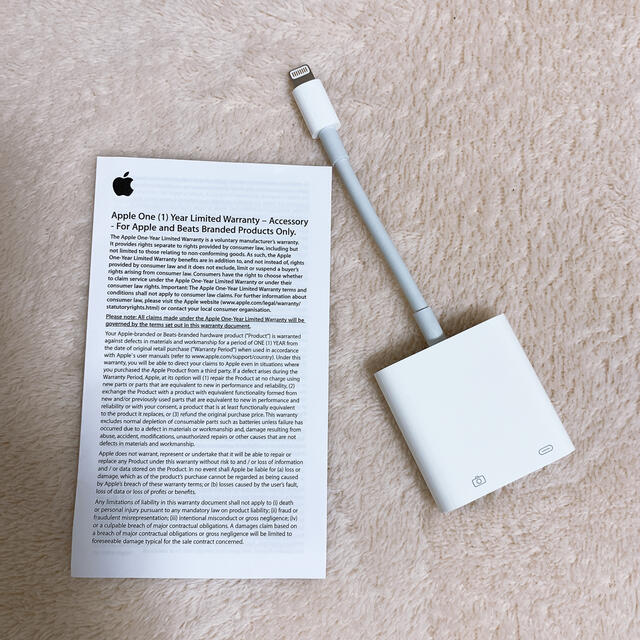 Apple純正品 Lightning - USB 3カメラアダプタ 美品