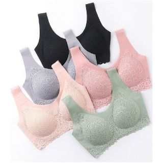 L-B♡美胸♡　ラテックスブラ　ナイトブラ　シームレスブラ　ノンワイヤーブラ(ブラ)