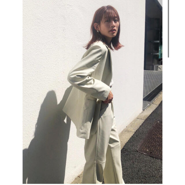 moussy(マウジー)のMOUSSY F／LEATHER TAILORED ジャケット レディースのジャケット/アウター(テーラードジャケット)の商品写真