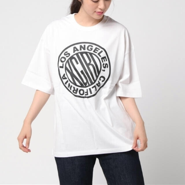 X-girl(エックスガール)のもんきー様専用☆X-girl☆CIRCLE LOGO DROPSHOULDER☆ レディースのトップス(Tシャツ(半袖/袖なし))の商品写真