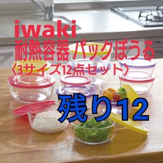 【2セット】iwaki パックぼうる　3サイズ　12点セット(容器)