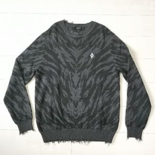 マルセロブロン(MARCELO BURLON)のマルセロバーロン ゼブラ柄 ダメージ ニット セーター  (ニット/セーター)