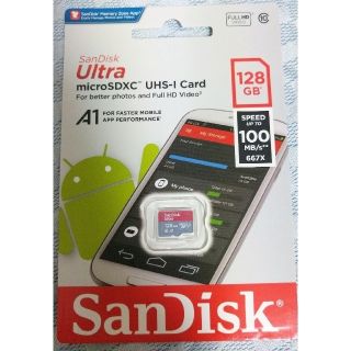 サンディスク(SanDisk)のマイクロsdカード 128gb 100MB/s(スマートフォン本体)