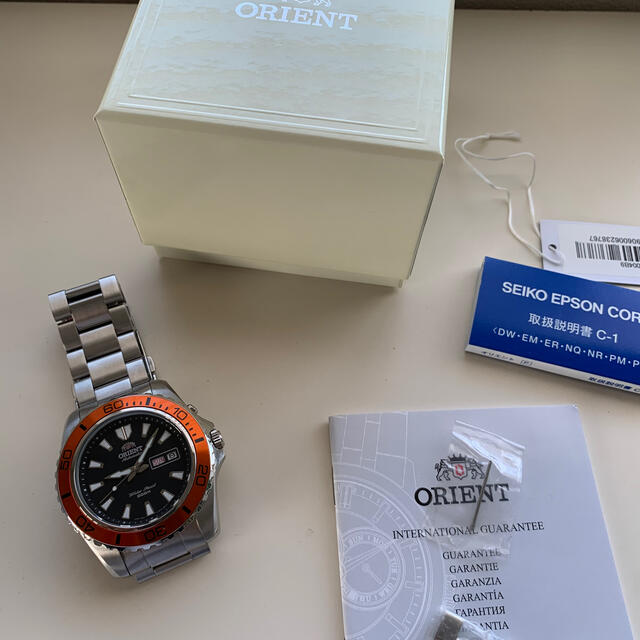 ORIENT 腕時計 MAKO XL 自動巻き オレンジ 美品 - 腕時計(アナログ)