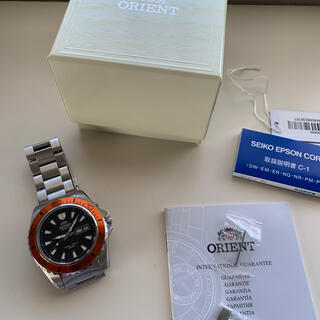 オリエント(ORIENT)のORIENT 腕時計 MAKO XL 自動巻き オレンジ　美品(腕時計(アナログ))