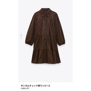 ザラ(ZARA)のzara チェックワンピース(ミニワンピース)