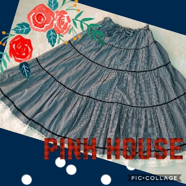 PINK HOUSE(ピンクハウス)のひーちゃん様専用🌼ピンクハウス ♡ギンガムチェックスカート♡ レディースのスカート(ロングスカート)の商品写真
