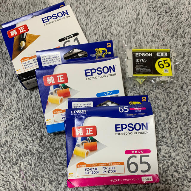 EPSON(エプソン)のエプソン　純正インクカートリッジ65 スマホ/家電/カメラのPC/タブレット(PC周辺機器)の商品写真