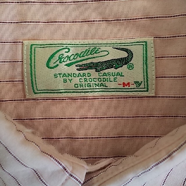 Crocodile(クロコダイル)の【クロコダイル】半袖シャツ(ピンク)メンズM メンズのトップス(シャツ)の商品写真