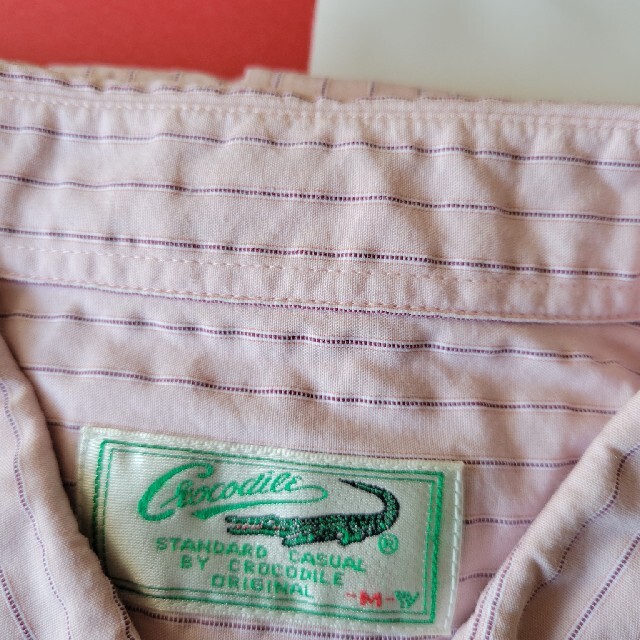Crocodile(クロコダイル)の【クロコダイル】半袖シャツ(ピンク)メンズM メンズのトップス(シャツ)の商品写真