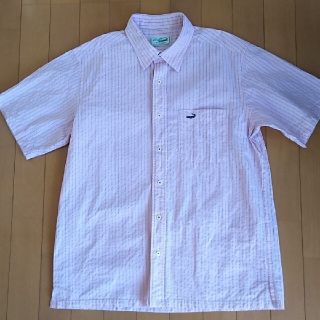 クロコダイル(Crocodile)の【クロコダイル】半袖シャツ(ピンク)メンズM(シャツ)