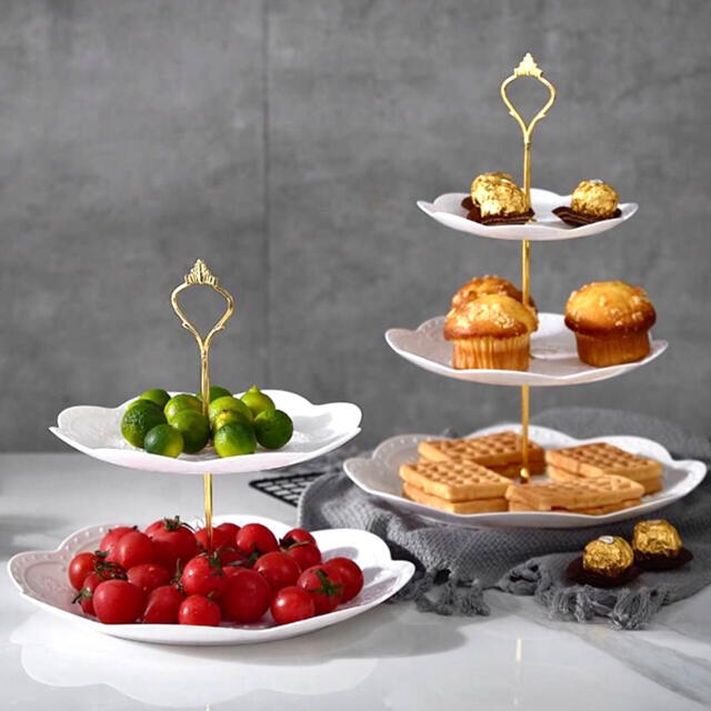SALE スイーツタワー ケーキスタンド パーティ インスタ映え シルバー