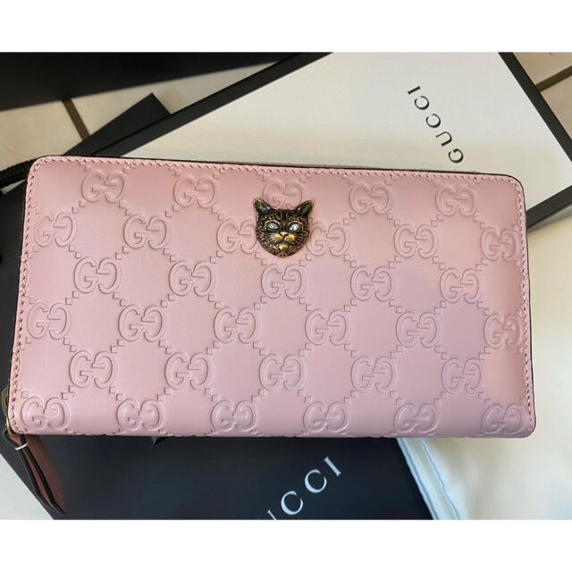 早い者勝ち!】GUCCI グッチシグニチャー キャット 長財布 【ついに