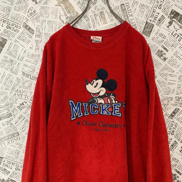 Disney(ディズニー)の90s ミッキーマウス フリーストレーナー ディズニー 刺繍ワッペン メンズのトップス(スウェット)の商品写真