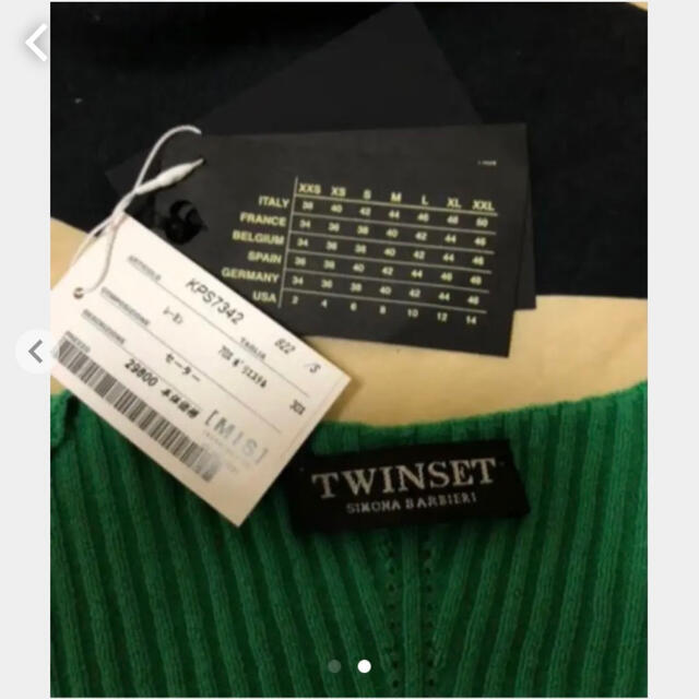 TWIN-SET(ツインセット)の✨新品✨　ツインセット　セーター　グリーン レディースのトップス(ニット/セーター)の商品写真