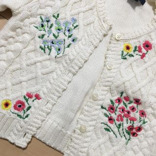 ベビーギャップ(babyGAP)のギャップ ❤︎ 可憐なお花の刺繍 ニットカーディガン(カーディガン)