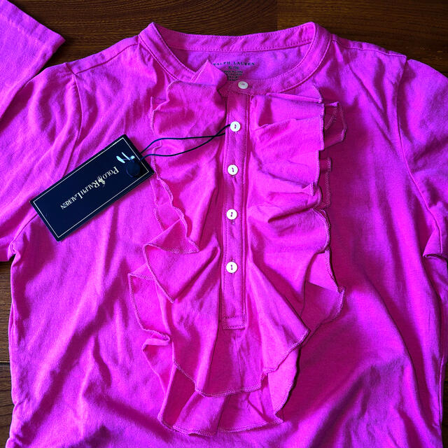 Ralph Lauren(ラルフローレン)の新品  ラルフローレン  長袖  Tシャツ   160cm  S  ピンク キッズ/ベビー/マタニティのキッズ服男の子用(90cm~)(Tシャツ/カットソー)の商品写真