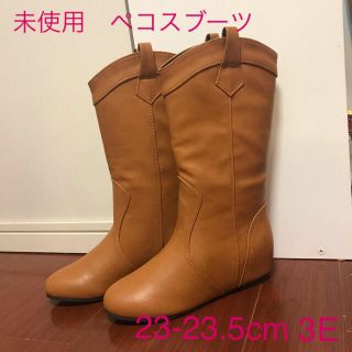 ブーツ　キャメル　インヒール　新品　未使用(ブーツ)