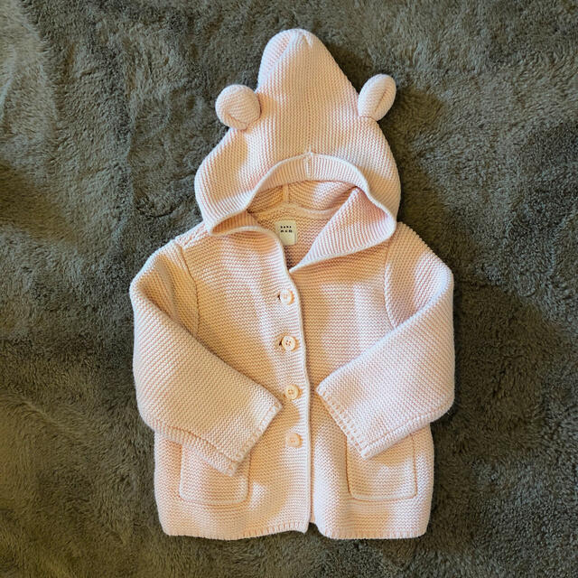 babyGAP(ベビーギャップ)のbaby gap べアフードカーディガン キッズ/ベビー/マタニティのベビー服(~85cm)(カーディガン/ボレロ)の商品写真