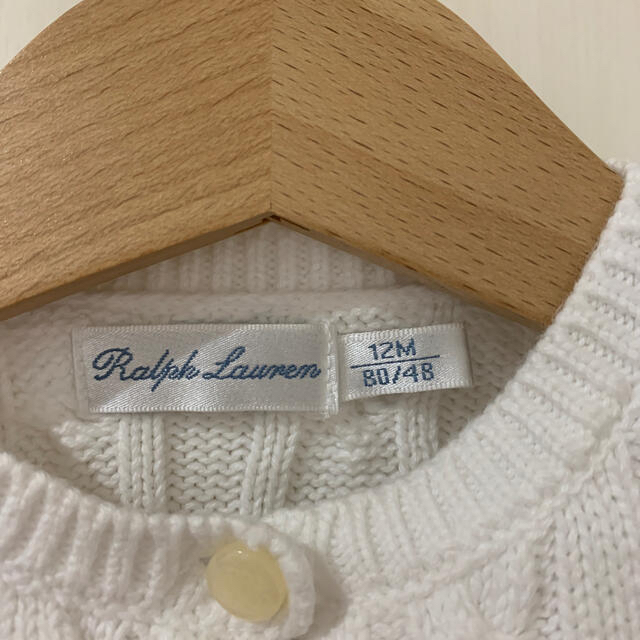 Ralph Lauren(ラルフローレン)のラルフローレン　ニットカーディガン12m キッズ/ベビー/マタニティのベビー服(~85cm)(カーディガン/ボレロ)の商品写真