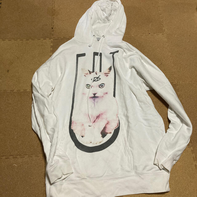 MILKBOY(ミルクボーイ)のKRY 猫 ネコ CAT BIG パーカー ホワイト  KRYclothing メンズのトップス(パーカー)の商品写真