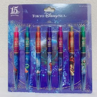 ディズニー(Disney)のTDS ディズニーシー 15周年 ボールペン 7本セット 未開封(ペン/マーカー)