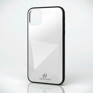 エレコム(ELECOM)のiPhone 11 ホワイトダイヤモンド 日本メーカー製表面硬度9Hリアルガラス(iPhoneケース)