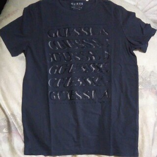 ゲス(GUESS)のGUESS メンズTシャツ グレー S(Tシャツ/カットソー(半袖/袖なし))