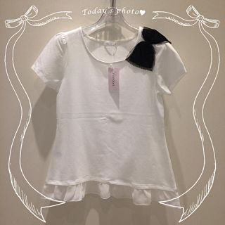 フェルゥ(Feroux)の新品未使用♡Feroux肩リボンＴシャツ(Tシャツ(半袖/袖なし))