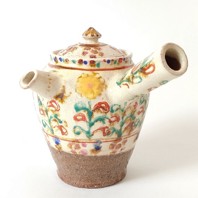 新品未使用】伊藤聡信 急須 ティーポット 人気作家 茶器 色絵 花柄