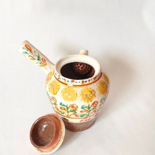 【新品未使用】伊藤聡信 急須 ティーポット 人気作家 茶器 色絵 花柄