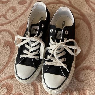 コンバース(CONVERSE)のconverse黒スニーカー24.5ｾﾝﾁ(スニーカー)