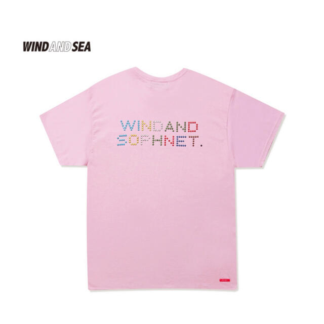 SOPH(ソフ)のsoph x wind and sea Tシャツ　ピンク　M メンズのトップス(Tシャツ/カットソー(半袖/袖なし))の商品写真