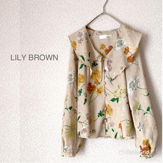 リリーブラウン(Lily Brown)のリリーブラウン　大きな襟が可愛いブラウス(シャツ/ブラウス(長袖/七分))