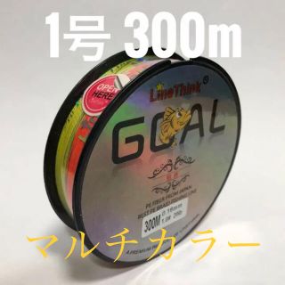 PEライン　1.0号　300m マルチカラー(釣り糸/ライン)