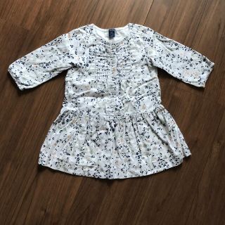 ベビーギャップ(babyGAP)の★終セール11/15まで★ baby GAP　長袖　ワンピース　花柄　80cm (ワンピース)