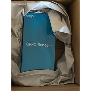 アンドロイド(ANDROID)の新品oppo reno3a ホワイト SIMフリー(スマートフォン本体)