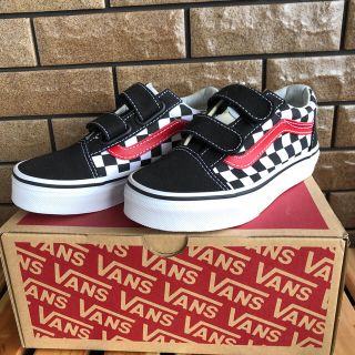 ヴァンズ(VANS)の新品・未使用 ヴァンズ キッズ オールドスクールV 17cm 白/黒 チェック(スニーカー)