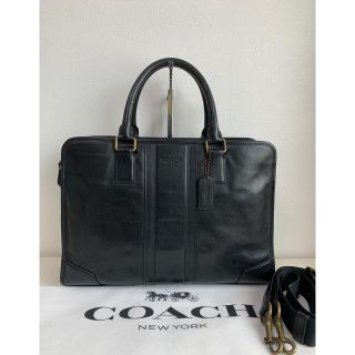 コーチ(COACH)の格安 良品　コーチ  2way ビジネス レザー　バッグ　トート　メンテ済み(ビジネスバッグ)