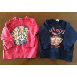 女の子　95 トレーナー  長袖　２枚セット(Tシャツ/カットソー)