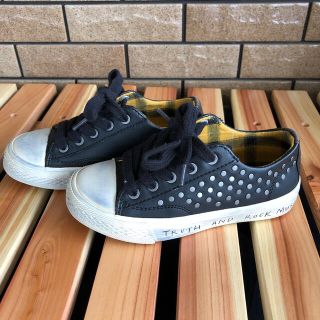 ザラキッズ(ZARA KIDS)のZARA キッズ スニーカー 17cm 黒 美品(スニーカー)